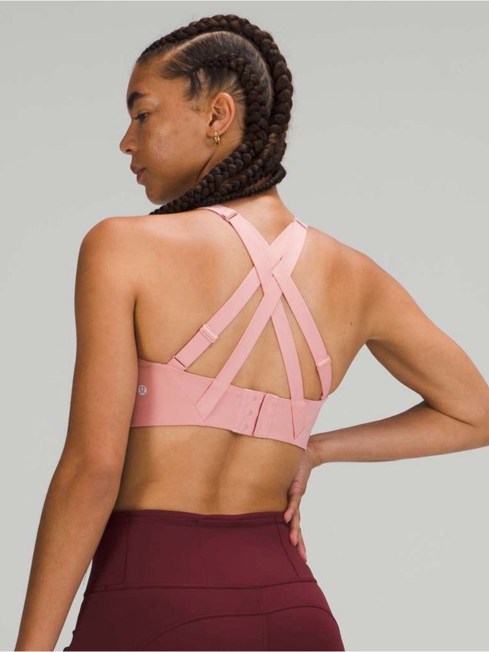 Pink Lululemon High Impact Energy Sports Bra - Pink